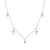 Cubic Zirconia and Cross Dangle 16" + 2" Necklace in Sterling Silver