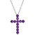 Amethyst Cross 18" Pendant Necklace (8 ct. t.w.) in Sterling Silver
