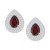 Rhodolite Garnet (2-1/5 ct. t.w.) & White Topaz (7/8 ct. t.w.) Pear Stud Earrings in Sterling Silver (Also in Citrine, Peridot, Amethyst, & Blue Topaz)