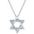 Diamond Accent Star of David Pendant Necklace in Sterling Silver, 16" + 2" extender
