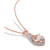 Morganite (1-3/4 ct. t.w.) & Diamond (1/20 ct. t.w.) Heart Swirl 17" Pendant Necklace in 10k Rose Gold