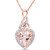 Morganite (1-3/4 ct. t.w.) & Diamond (1/20 ct. t.w.) Heart Swirl 17" Pendant Necklace in 10k Rose Gold