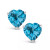 Blue Topaz (2  ct. t.w.) Stud Earrings in Sterling Silver. Also Available in Amethyst (1-1/3 ct. t.w.)