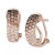 Ombré Chocolate Diamond & Nude Diamond (1-1/4 ct. t.w.) Omega Hoop Earrings in 14k Rose Gold, White Gold or Yellow Gold