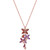 Multi-Gemstone (3 ct. t.w.) & Diamond (1/20 ct. t.w.) Flower 18" Pendant Necklace in 14k Rose Gold-Plated Sterling Silver