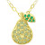 Lemon Green & Green Quartz Pear Pendant Necklace, 16" + 2" extender, Created for Macy's