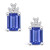 Tanzanite (3-1/5 Ct. t.w.) and Diamond (1/5 Ct. t.w.) Stud Earrings
