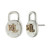 Padlock Stud Earrings in Sterling Silver & 18k Gold-Plate Over Silver