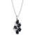 Onyx (2 9/10 ct. t.w.) & Diamond Accent Cluster 18" Pendant Necklace in Sterling Silver