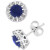 EFFY® Tanzanite (9/10 ct. t.w.) & Diamond (1/3 ct. t.w.) Stud Earrings in 14k White Gold (Also available in Ruby, Emerald & Sapphire)