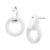 Cubic Zirconia Buckle Stud Earrings in Sterling Silver
