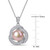 Pink Cultured Freshwater Pearl (10-1/2mm) & Cubic Zirconia Love Knot 18" Pendant Necklace in Sterling Silver