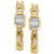 EFFY® Diamond Round & Baguette Rope Hoop Earrings (1/3 ct. t.w.) in 14k Gold
