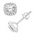 Diamond Halo Stud Earrings (1-1/2 ct. t.w.) in 14k White Gold