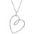 Diamond Swirl Heart Pendant Necklace (1/4 ct. t.w.) in Sterling Silver, 18" + 2" extender