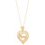 Mama Open Heart Pendant Necklace in 10k Gold, 16" + 2" extender