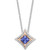 Tanzanite (1/3 ct. t.w.) & Diamond (1/10 ct. t.w.) Pendant Necklace in Sterling Silver & 10k Rose Gold, 16" + 2" extender