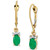 Emerald (1 ct. t.w.) & Diamond (1/20 ct. t.w.) Leverback Drop Earrings in 14k Gold