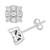 Diamond Circle Cluster Stud Earrings (1/2 ct. t.w.) in 10k White Gold