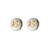 Sterling Silver and 18K Gold Over Sterling Silver Crest Stud Earring