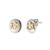 Sterling Silver and 18K Gold Over Sterling Silver Crest Stud Earring