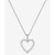 Lab-Created Diamond Open Heart 18" Pendant Necklace (1/4 ct. t.w.) in Sterling Silver