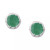 Sapphire Beaded Frame Stud Earrings (1-1/5 ct. t.w.) in Sterling Silver (Also in Emerald & Ruby)