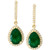 EFFY® Emerald (3-1/20 ct. t.w.) & Diamond (1/5 ct. t.w.) Pear Halo Drop Earrings in 14k Gold