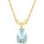 Aquamarine (1 ct.t.w) Pendant Necklace in 14K Yellow Gold