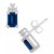 Sapphire (1-3/8 Ct. t.w.) and Diamond (1/10 Ct. t.w.) Stud Earrings