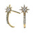 Micro Aztec North Star Half Hoops Earring