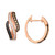 Multicolor Diamond Swirl Hoop Earrings (3/4 ct. t.w.) in 14k Rose Gold