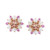 EFFY® Multi-Gemstone Flower Cluster Stud Earrings (2 ct. t.w.) in 14k Rose Gold