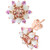 EFFY® Multi-Gemstone Flower Cluster Stud Earrings (2 ct. t.w.) in 14k Rose Gold