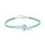 Blue Topaz Blue Leather Cord Bracelet (3 ct. t.w.) in Sterling Silver