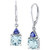 Aquamarine (2-5/8 ct. t.w.) & Iolite (3/8 ct. t.w.) Drop Earrings in Sterling Silver