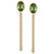 Green Tourmaline Chain Front to Back Drop Earrings (1/2 ct. t.w.) in 14k Gold-Plated Sterling Silver, Created for Macy's