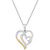 Diamond Heart Pendant Necklace (1/5 ct. t.w.) in Sterling Silver and 14k Gold