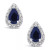 Sapphire (9/10 ct. t.w.) and Diamond Accent Stud Earrings in Sterling Silver (Also in Ruby)