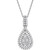 Diamond Pavé Teardrop 18" Pendant Necklace (1 ct. t.w.) in 14k White Gold