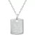 Cubic Zirconia Initial Dog Tag Pendant Necklace in Sterling Silver, 16" + 2" extender, Created for Macy's