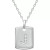 Cubic Zirconia Initial Dog Tag Pendant Necklace in Sterling Silver, 16" + 2" extender, Created for Macy's