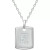 Cubic Zirconia Initial Dog Tag Pendant Necklace in Sterling Silver, 16" + 2" extender, Created for Macy's