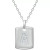Cubic Zirconia Initial Dog Tag Pendant Necklace in Sterling Silver, 16" + 2" extender, Created for Macy's