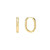 14K Gold Thick Oval Hoop Earrings