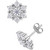 Lab-Created Moissanite Snowflake Cluster Stud Earrings (1-1/3 ct. t.w.) in 10k White Gold