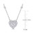 Lab-Created Moissanite Heart Halo 18" Pendant Necklace (2 ct. t.w.) in Sterling Silver