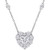 Lab-Created Moissanite Heart Halo 18" Pendant Necklace (2 ct. t.w.) in Sterling Silver