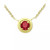 Red Cubic Zirconia Framed 16" Pendant Necklace, Created for Macy's