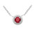 Red Cubic Zirconia Framed 16" Pendant Necklace, Created for Macy's